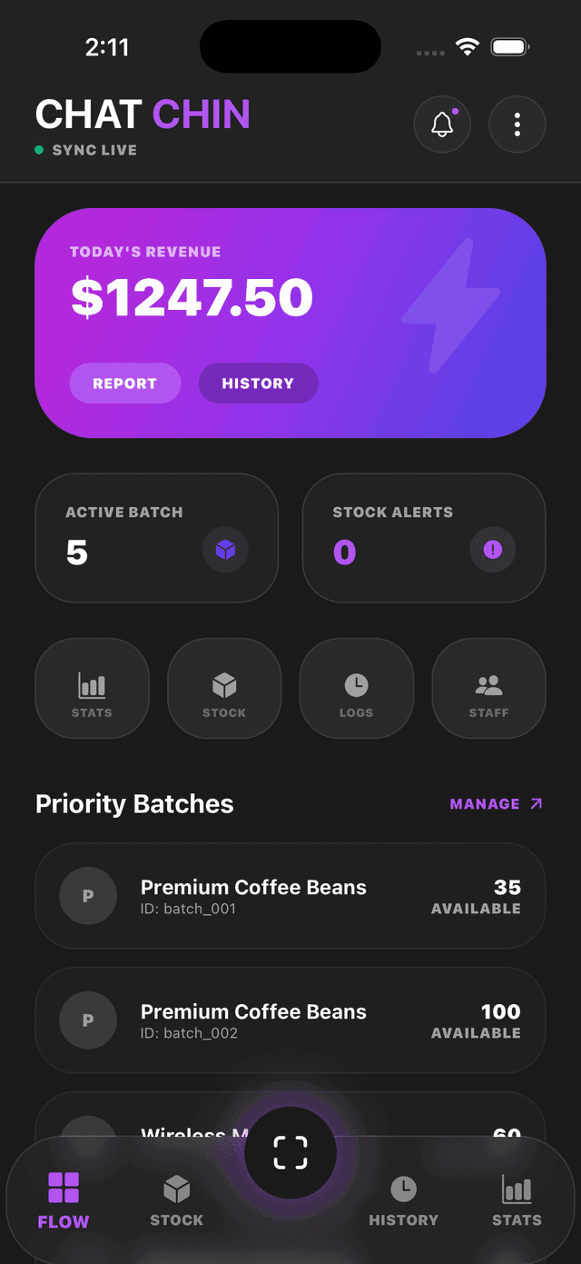 Home (Dashboard) Screen